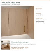 Meuble de cuisine de luxe avec portes en mélamine, aménagement en U moderne, rangement par tiroirs, projets de maison et boîtes de rangement en MDF