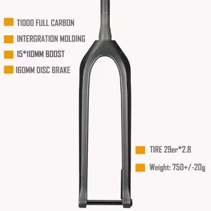 <span class=keywords><strong>Fourche</strong></span> de VTT en fibre de carbone T1000 <span class=keywords><strong>29</strong></span> pouces, fourches rigides universelles pour VTT, axe traversant 15x110 mm, conique, <span class=keywords><strong>Boost</strong></span>, livraison directe d'usine - Product Image 3