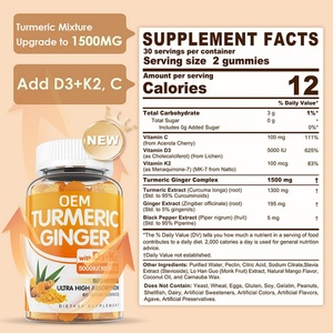 Rwc NGHỆ CURCUMIN Gummies với Gừng trái cây tự nhiên hương vị thảo dược bổ sung Vegan NGHỆ CURCUMIN Gummies - Product Image 6