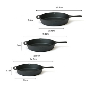 Ensemble de poêles en fonte - 8, 10 et 12 pouces - Pré-culottées - Compatibles four, cuisinière, barbecue, feu de camp, induction - Ustensiles de cuisson pour le camping - Product Image 2