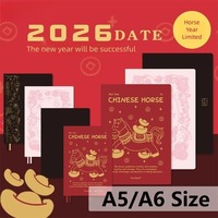 Agenda de poche 2026, planificateur hebdomadaire, mensuel et annuel, carnet A5 A6, couverture souple, journal d'enregistrement de la vie, carnet de notes, gestion du temps
