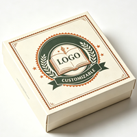 Boîte en carton sur le thème de l'annuaire scolaire rétro, logo personnalisé, carton académique vintage pour souvenir de diplômé, emballage cadeau pour réunion d'anciens étudiants