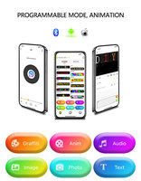 Panel Matriks LED Addressable untuk Animasi Teks Pola Piksel, Papan Tampilan Digital Cerdas untuk Lift, Poster Digital RGB USB yang Dapat Dikustomisasi