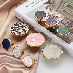 Nordic Minimalist Copper Brushed Zinc Alloy <strong>Pulls</strong>-Multi-Color Single Hole Round <strong>Knobs</strong> Hooks for <strong>Cabinet</strong>/Dresser/Wardrobe/<strong>Drawer</strong> - Product Image 3