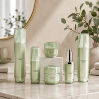 Bouteilles et pots d'emballage pour soins de la peau en verre polygonal facetté, impression personnalisée, plusieurs couleurs, 30g 50g 30ml 40ml 100ml 120ml