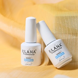 KLANA High Shine Non-yellow Strong <b>Top</b> <b>Coat</b> Gel Nail Polish Wear Resistant Hema Free No Wipe Shiny <b>Top</b> <b>Coat</b> Gel - Product Image 6