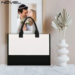 Sacs fourre-tout en coton et lin personnalisés de luxe pour femmes, cadeaux promotionnels à faire soi-même, réutilisables, sublimation - Product Image 6