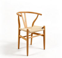 Fauteuil rembourré moderne avec structure en bois massif, assise et dossier rembourrés, chaise d'appoint ergonomique pour salle à manger, salon, bureau, café