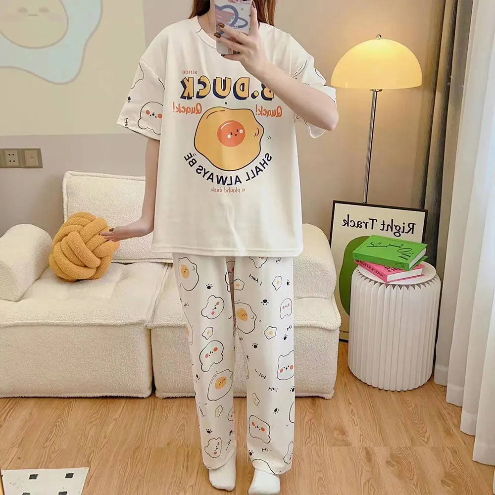 New Style 2 Pieces Set Women Printed Nightwear For Women pijamas Summer Casual pajamas shorts Comfortable women's sleepwear