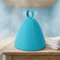 Chapeau de sauna en feutre avec logo personnalisé, chapeau de protection en laine douce pour sauna, hammam, isolation thermique, évacuation de l'humidité, confortable, de qualité supérieure