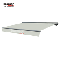 Auvents rétractables en aluminium à bras articulés semi-cassette Hooeasy pour fenêtres extérieures, portes de balcon, patios, cours arrière et toitures