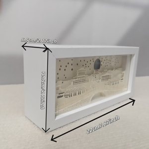Nouvelle conception, lampe de sculpture sur papier 3D de haute qualité, boîte à lumière LED de nuit sans télécommande pour la décoration de la maison - Product Image 6