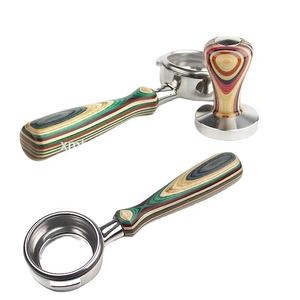 Portafiltro y compactador sin fondo <span class=keywords><strong>Barista</strong></span>, Compatible con serie <span class=keywords><strong>Barista</strong></span> y máquinas de café de 51mm, 54mm y 58mm para MANGO de madera - Product Image 1