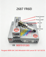 Bougie d'allumage NGK FR6EI 2687 Iridium d'origine pour Peugeot 4008 GAC Trumpchi GA3 GA5 Mitsubishi ASX Lancer EX 4B10 4B11