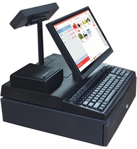 Touch POS Full Billing System POS Cash Register with <b>Keyboard</b> and Cash Drawer Intelliengent for Supermarket - Product Image 1