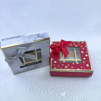 Boîtes d'emballage alimentaire professionnelles avec fenêtre transparente, boîte d'emballage de luxe pour chocolat avec ruban pour offrir en cadeau