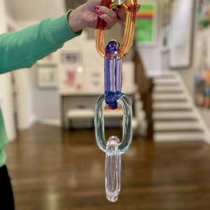Sculpture Artistique en Résine Forme Irrégulière Étanche Faite à la Main avec Accents Bleus et Dorés Cadeau d'Affaires Décoration Tendance Faite à la Main - Product Image 1