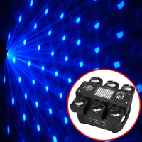 Luz de efecto móvil de 100W y 6 brazos con láser, estroboscópica, bola de cristal y wash, DMX512, activación por sonido, RGBW para DJ, discoteca, KTV y fiestas