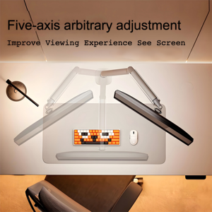 Màn hình kép đứng cánh tay khung Riser bàn gắn đôi cánh tay suporte de màn hình đứng cánh tay máy tính 2 màn hình gắn kết nhôm Đỏ - Product Image 2