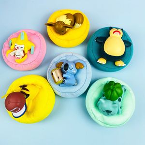 Gran oferta PVC Poke Mon Anime figura dormir <span class=keywords><strong>Pikachu</strong></span> Snorlax Bulbasaur figura juguetes Pokemoned caja ciega embalaje - Product Image 3