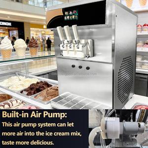 Machine à glace molle à double compresseur 3 saveurs, machine commerciale Pasmo pour coupes de glace Açaï, équipement de glacier - Product Image 6