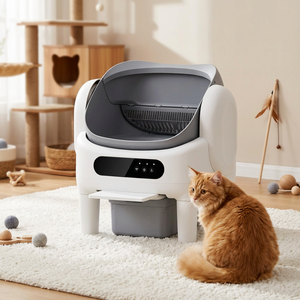 Caja de Arena Inteligente Automática con Autolimpieza para Gatos, 74L de Gran Capacidad, Sin Polvo, Control de Olores, Fácil de Limpiar, con Control por Aplicación, ABS+PP - Product Image 1