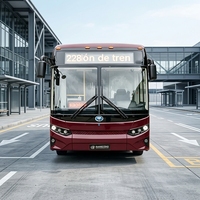 Châssis de bus urbain électrique automatique Guangtong de 11 m pour transport de passagers, vitesse optionnelle de 71 à 90 km/h, conduite à gauche