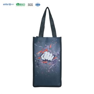 Bolsa de Compras Plegable de Asa Larga para Exteriores, con Logotipo Personalizado, Colorida, Reutilizable, de PET No Tejido, Venta al Por Mayor - Product Image 1