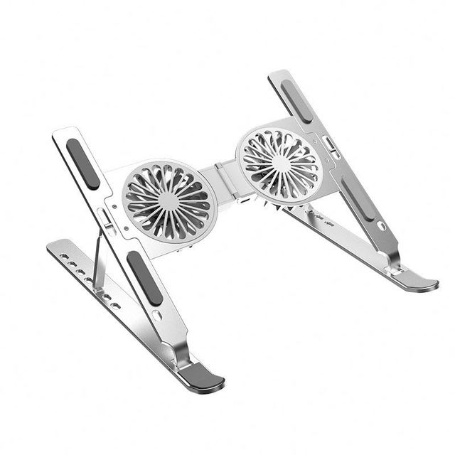 X523-1 Adjustable Tablet Stands Fast Heat Dissipation Aluminum Abs Notebook Bracket Laptop Cooling Pad With 2 Fan Holder