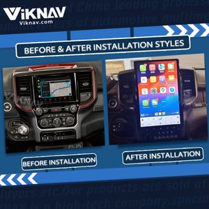 เครื่องเล่นมัลติมีเดียติดรถยนต์ระบบ Android 13 ขนาด 14.4 นิ้ว พร้อมระบบนำทาง GPS รองรับ 4G LTE Wireless Carplay สำหรับรถยนต์ Dodge RAM ปี 2019-2022 - Product Image 6