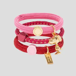 Bracelet élastique pour les cheveux, accessoire de coiffure, fermeture avec breloques en métal, pour chevelure, bricolage,