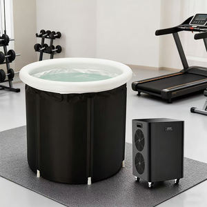 ICEMEND Refroidisseur de plongée à froid de haute qualité Équipement de thérapie de bain de glace Refroidisseur de refroidissement par eau avec baril de glace de baignoire pliant rond - Product Image 1