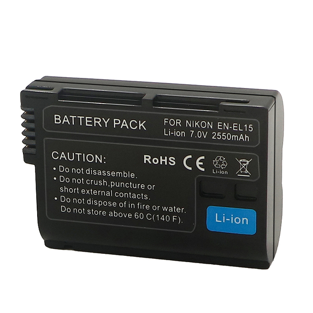YEAH 2550mAh EN EL15 EN-EL15 Camera Li-ion Rechargeable Battery Pack for Nikon V1 D600 D7000 D800 D800E