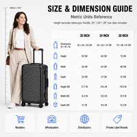 Ensemble de bagages de luxe en aluminium à motif damier, valises rigides à roulettes 20/24/28 pouces pour voyages d'affaires, personnalisation privée