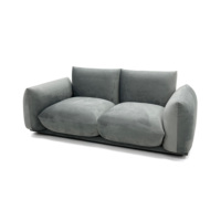 Canapé modulaire sectionnel moderne en tissu velours, minimaliste, rembourré, deux places, pour salon et hôpital