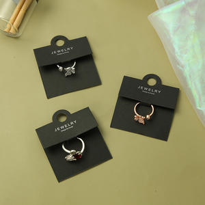 Cartes d'emballage de bijoux en carton de style moderne, couleur personnalisée, taille et forme personnalisées, logo pour bagues, vente en gros - Product Image 5