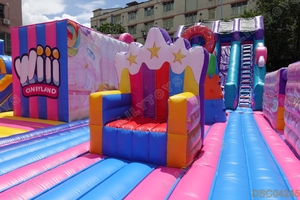 Thiết kế mới nhất công viên nảy khổng lồ với đường trượt Mê Cung và chướng ngại vật cho trẻ em và người lớn - Product Image 6