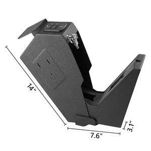 กล่องนิรภัยสำหรับติดตั้งที่กล่องใส่ปืนพกเข้าได้อย่างรวดเร็วอุปกรณ์ความปลอดภัยสำหรับ nightstand แป้นพิมพ์อัจฉริยะตัวล็อคกุญแจด้วยรหัสผ่าน - Product Image 2
