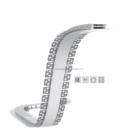 Profilé LED en aluminium encastrable flexible pour éclairage commercial, canal LED flexible avec diffuseur en silicone