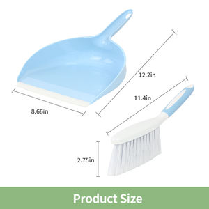 Draagbare Mini Plastic Bezem & Stoffer Set Met Pp-Handvat Voor Thuis Vloer Bureau Huisdier & Toetsenbord Vegen Mini Bezemhoofdborstel - Product Image 2