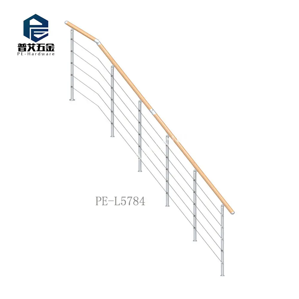 Interieur/Exterieur Top Ontwerp Roestvrijstalen Kabel/Draad/Staaf Reling Balustrade Voor Trapsysteem