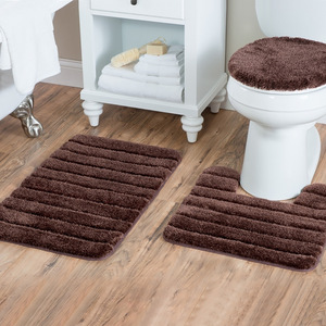 Hot Sale 2-3 Piece Bath Room Anti-Slip Doormat Set Machine Made Abstract Pattern Bathroom Water Absorb <strong>Mats</strong> <strong>Price</strong> - Product Image 4