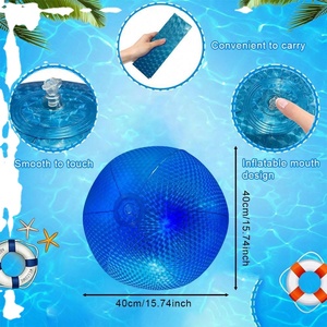 Ballon de plage en PVC LED coloré avec un design lumineux et original - Parfait pour les fêtes au bord de la piscine et les plaisirs estivaux - Product Image 4