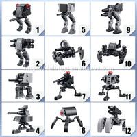 DELO TOYS Bloques de Construcción de Plástico, Ladrillos de Construcción, Uno de los 4 Robots Espaciales Combinables en 1, Modelo DIY para Niños (61001-1)