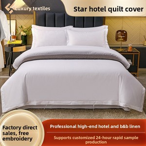 Ensemble de <span class=keywords><strong>literie</strong></span> d'hôtel en satin, housse de couette blanche personnalisée, 4 pièces, drap-housse, vente directe d'usine - Product Image 5