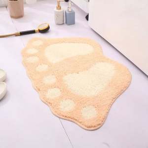 I-0681 Cute Big Feet Custom Microfiber Absorbent <b>Non</b>-<b>slip</b> Print Throw <b>Rug</b> Floor Mat Doormat Bath Mat Toilet Shower Home Decor - Product Image 5