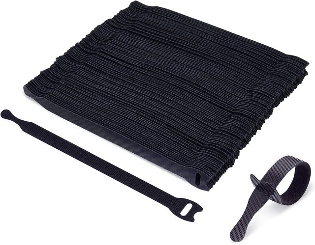 Custom 2000pcs Reusable Back to Back Hook and Loop Cable Tie Cord Straps for Home Office Self-Adhesive OPP Bag Wire Organization