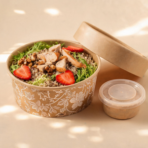 Venta de Fábrica: Tazones de Papel Kraft Marrón Desechables, Ecológicos, Biodegradables, Reciclables, a Prueba de Fugas, de 500ml, 900ml y 1300ml para Ensaladas, Entrega Rápida - Product Image 2