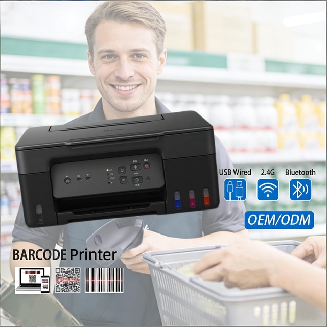 SHUNQI High Resolution A4 Color Ink Tank Photo Printer Wireless Wi-Fi Inkjet Printer for Home Office Graphic Design