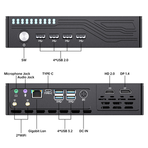Mini <span class=keywords><strong>PC</strong></span> Personalizado de Fábrica OEM ODM, I9-9900T I7-9700F I5-9400F RTX3050 6G GPU 8*USB HD DP LAN, Mini <span class=keywords><strong>PC</strong></span> para Juegos OEM ODM - Product Image 5